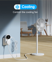 Prise connectée thermostat intelligente Tuya WiFi avec bouton rotatif, tension large AC95-240V, prise standard UK, contrôle à distance via application