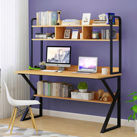 Bureau en bois, table d'étude avec étagère, bibliothèque pour étudiants, table à plusieurs niveaux, acier, vente chaude, mobilier de bureau moderne
