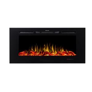 1500W <strong>Electric</strong> <strong>Fireplace</strong> <strong>Heater</strong> Modern Freestanding Metal Design French Remote Control Built-In Home Hotel Outdoor Use US Plug - Product Image 1