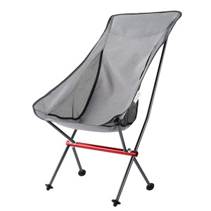 Silla Plegable Tipo Luna de Aleación de Aluminio 7075, Respaldo Alto, Portátil, para Pesca, Aire Libre, Picnic, Transpirable, en Gris, Negro y Caqui - Product Image 2
