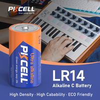 Pile alcaline sèche LR14/C ultra haute capacité 1,5 V, format C, avec gaine en aluminium, pour l'électronique grand public et les jouets