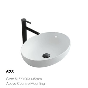 Hình dạng hình bầu dục bảng Top rửa lưu vực bồn rửa vasque sundowner Countertop tàu bồn rửa phòng tắm gốm lưu vực bồn rửa - Product Image 6