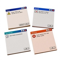 Bloc-notes rétro pour messages, notes adhésives, 50 feuilles, 7,5 x 7,5 cm, organisateur de bureau créatif