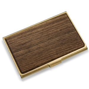 Wadah Kartu Nama Kayu Solid Dua Sisi Tempat Kartu Bisnis untuk Hadiah Promosi Kantor - Product Image 1