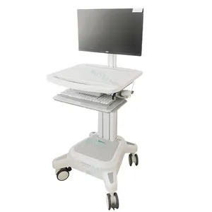 अस्पताल के लिए MGE-MT2 MEDIGE उच्च गुणवत्ता समायोज्य ऊंचाई डेस्क लिफ्टिंग मेडिकल मोबाइल वर्कस्टेशन कार्ट कंप्यूटर डेस्क