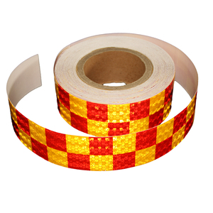 Cinta <span class=keywords><strong>reflectante</strong></span> a cuadros infrarroja de marcado de alta visibilidad, impresión de pantalla, vehículos traseros rojos/blancos, comprobador de PVC <span class=keywords><strong>reflectante</strong></span> - Product Image 2