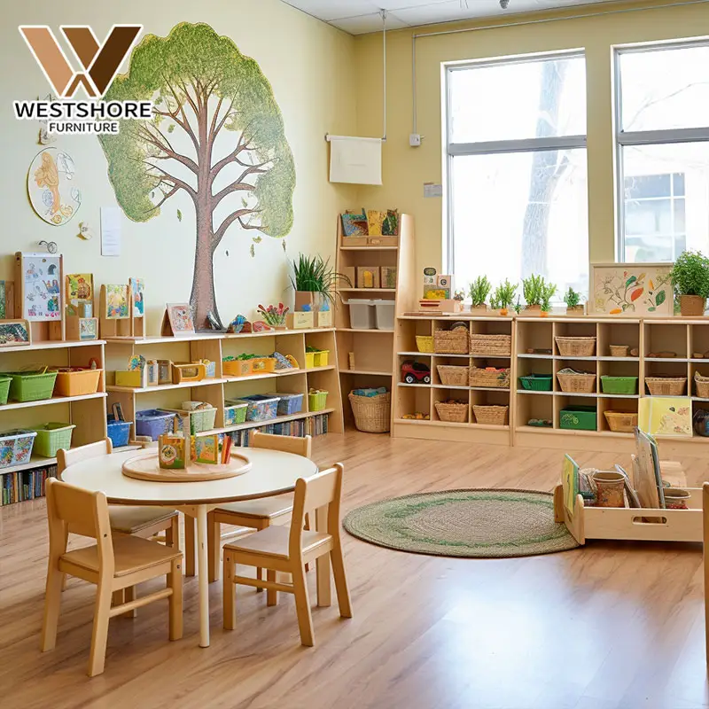 גן ילדים ריהוט גן סט שולחן בית הספר סט ערכת עיצוב חדר ילדים
