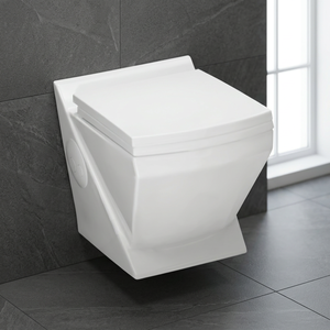 WC suspendu en céramique blanche avec réservoir intégré pour salle de bain - Product Image 2