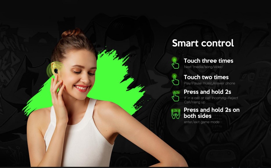 Realfit GoPods E5 TWS Gaming Earbuds description image 9