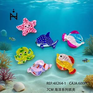 Pinza para el pelo Ocean Series de 7 cm para niños con diseño de animales marinos adorables - Product Image 2