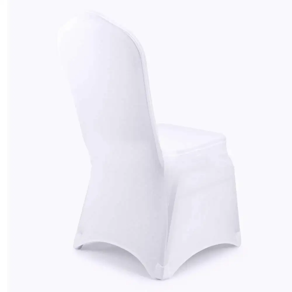 Housse de chaises coprisedie in spandex per banchetti per feste di eventi elasticizzati bianchi all'ingrosso per matrimoni