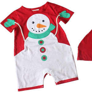 Conjuntos de Ropa Navideña para Niños, Mono de Muñeco de Nieve Unisex para Bebés, Venta al por Mayor - Product Image 1