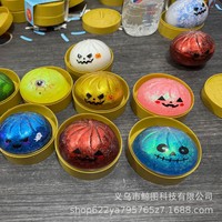 Jouet Squishy Halloween en forme de Boulette Vapeur, Multicolore, Designs Amusants et Originaux, Doux, Non Collant, Rebond Lent, Matériau PP, Cadeau Interactif pour Jeu