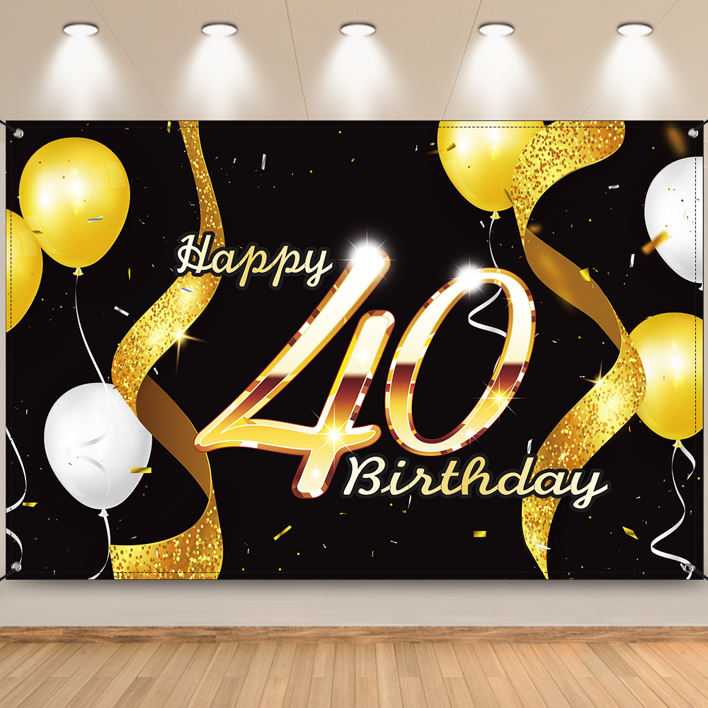 AIYONG 35 Stuks 40e Jaar Verjaardagsfeest Fotorekwisieten Opblaasbaar