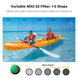 Kit de filtres pour caméra d'action K&F Concept ND2-32 & PL & Black Mist 1/4 compatible avec DJI Osmo Action 3/4/5 Pro (SKU.2360) - Product Image 3