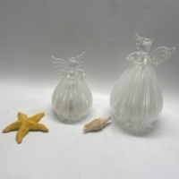 NEW Hand Make LED Glass Color Changing Angel 7.88 "Christmas Home Decor Centerpiece