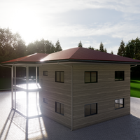 Maison préfabriquée modulaire moderne DAC Villa à structure en acier léger