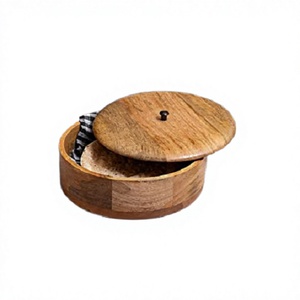 Customized Size Round Shape Chapati Box Handmade Wooden Chapati Box With <b>Top</b> Quality For Hotel And Restaurant Use - Product Image 1