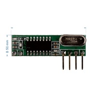 Módulo Receptor RF EV1527 Decodificador de 433Mhz DC 12V 1 Canal con Código Variable