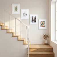 Cadre photo moderne double face en plastique PS incassable 5x7 8x10 pouces, à poser sur table et à accrocher au mur pour la décoration intérieure