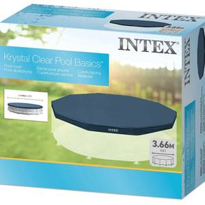 Cubierta de <span class=keywords><strong>Piscina</strong></span> <span class=keywords><strong>redonda</strong></span> de PVC <span class=keywords><strong>Intex</strong></span> 28030 para <span class=keywords><strong>piscina</strong></span> de 305cm con marco redondo sobre el suelo de 10 "de diámetro - Product Image 5