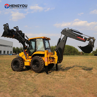 Chargeuse-pelleteuse sur roues hydraulique EPA la moins chère de Chine, type JCB 4x4 4cx 3cx, avec godet mélangeur et pour le manutention de bois