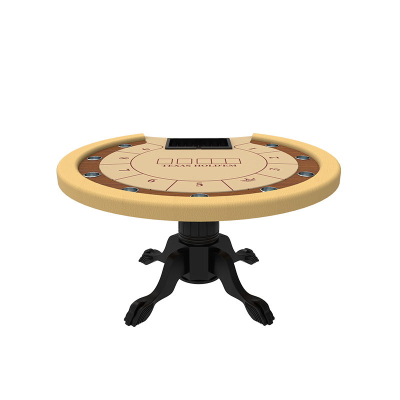 Удобный кожаный покерный стол YH с тигровыми лапами, Техасский покерный стол Holden для азартных игр