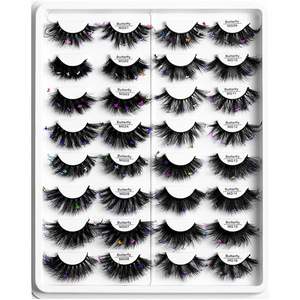 1 paire de <span class=keywords><strong>cils</strong></span> 8D 14-20MM en forme de papillon, étiquette privée, bande complète, faux <span class=keywords><strong>cils</strong></span> en vison, vente en gros, effet naturel et parfait - Product Image 1