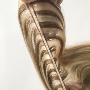 ผมมนุษย์ย้อมสีผมตรงจากเรมี่เกรดของรัสเซียผมต่อผมมนุษย์ย้อมสีผมได้100ก. ปรับแต่งได้สำหรับถักเปีย - Product Image 2