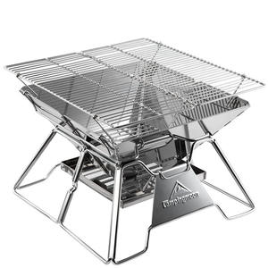 Campingmoon Woodland Garden Barbacoa plegable Parrilla de acero inoxidable Desmontable Exterior Portátil Tamaño medio Parrilla de madera plegable - Product Image 6