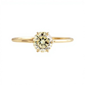 แหวนแต่งงานผู้หญิงดีไซน์เงินแท้ 925 ประดับเพทายสีเหลืองจาก UM JEWELRY - Product Image 2