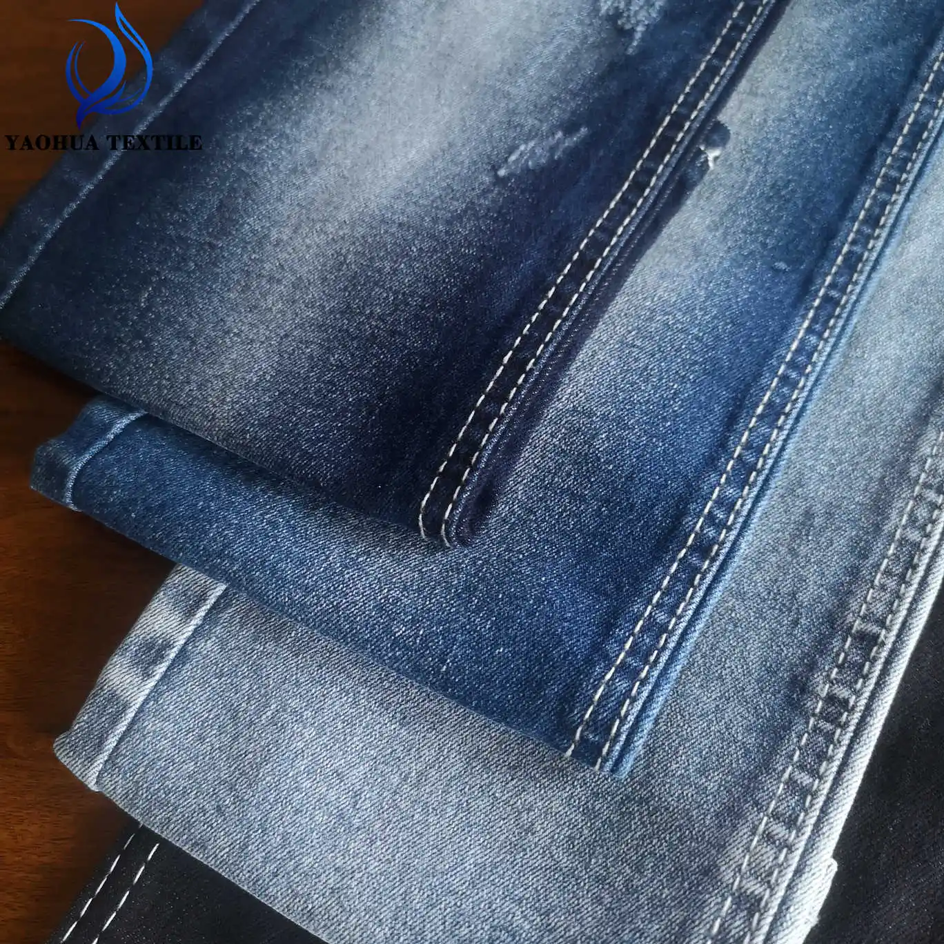 332 Hot sell woven Soft hand feeling full lycra 10.2oz denim fabric textiles good price for lady skinny jeans