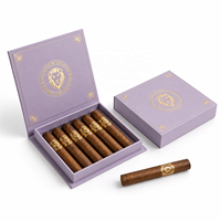 Caja de Embalaje Rígida Personalizada para Cigarros, con Revestimiento Corrugado en Relieve, Recubrimiento UV de Cuatro Colores, para Almacenamiento de Cigarros Hechos a Mano y Exhibición en Tiendas