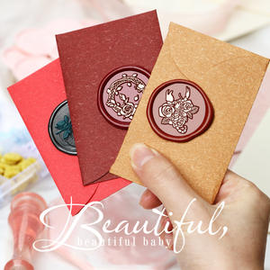 Sello de Cera de la Serie Rose Garden, Diseño de Flor de Rosa, Grabado en Cobre y Latón para Decoración - Product Image 5