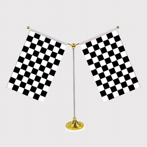 <strong>Custom</strong> Design All National <strong>Flags</strong> Printed Metal Double Pieces Brazil <strong>Desk</strong> <strong>Table</strong> <strong>Flag</strong> Metal Stand with Pole - Product Image 5