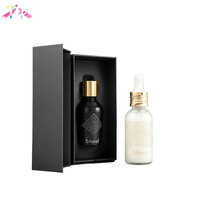 Emballages en carton noir de luxe personnalisés, boîtes rigides magnétiques pour flacons compte-gouttes en verre de 15 ml, 30 ml, 50 ml