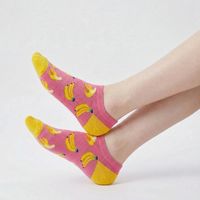 Chaussettes courtes en coton unisexes personnalisées de haute qualité, motif fruits et animaux colorés, pour femmes et hommes, style bateau, vente en gros