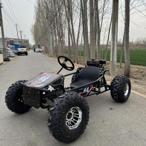 212CC Go Kart 4 Stroke Chain Drive 10-inch Aluminum Tires Large Steering Wheel Frame Adult Outdoor Go-Karts - Product Image 4