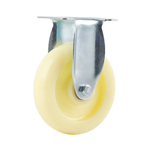 Medium Sized Swivel Caster 75 100 125mm Beige PP Wheel Industrial Furniture Office Chair Casters Dual Bearings Durable - Product Image 1