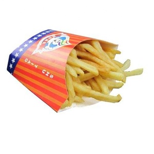 Boîte en papier jetable, 1000 pièces, kraft/blanc, logo personnalisé imprimé, pour frites française, fast food, bon marché - Product Image 2
