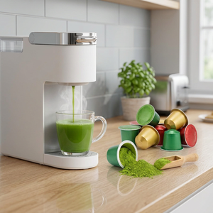 Cápsulas de Matcha Latte Instantáneo, Mezcla de Aromas Gourmet, Preparación Fácil, Compatible con Bebidas Calientes y Frías, Opción Saludable con Alto Contenido de Antioxidantes - Product Image 1