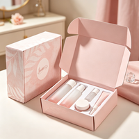 Boîte d'expédition en carton ondulé écologique avec logo personnalisé imprimé, couleurs mélangées, emballage en papier pour cosmétiques