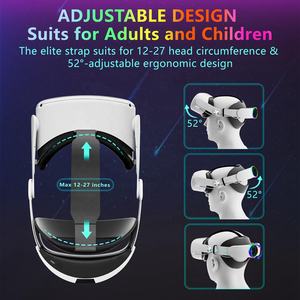2024 New Adjustable Head Strap With 10000 Mah Battery Pack RGB Light for <strong>Meta</strong>/Oculus <strong>Quest</strong> <strong>2</strong> VR <strong>Accessories</strong> - Product Image 4
