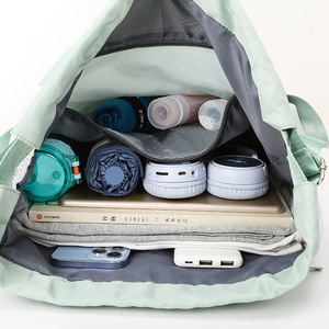 <b>Drawstring</b> <b>Backpack</b> Gym Bag 20-35L Water Resistant Wet Dry Separation Unisex Fitness Travel Swimming Bag - Product Image 3