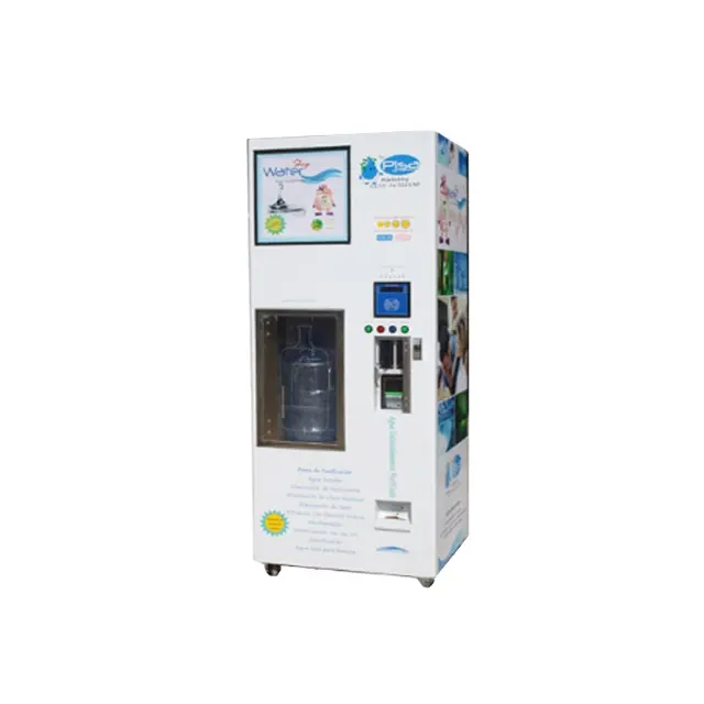 Máquina Expendedora de agua purificada, dispensador de ósmosis inversa, máquina expendedora de agua