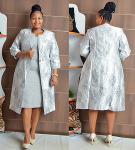 Wholesale Quality Turkey Women Clothing Two Pieces Plus Size Brocade Women Church Suits African Women Dress Maxi - Product Image 3