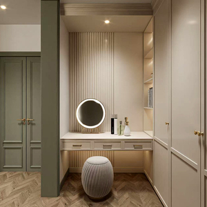 Armoire de chambre à coucher en bois massif traditionnelle, design écologique, grande capacité de rangement, autoportante, 5+ tiroirs, 6 étagères - Product Image 1