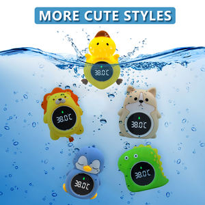 Новые плавающие игрушки для ванной перезаряжаемый цифровой термометр для воды силиконовый безопасный утка Цифровой Детский термометр для ванной комнаты - Product Image 4