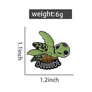 Lustige Meeres schildkröte Emaille Pin Cartoon Ozean Tier Brosche Rucksack Revers Abzeichen Schmuck Geschenk für Freunde - Product Image 6