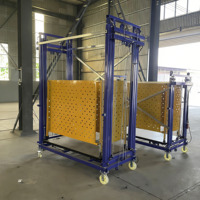 Échafaudage mobile électrique robuste en alliage d'aluminium pour travaux en hauteur sur chantier
